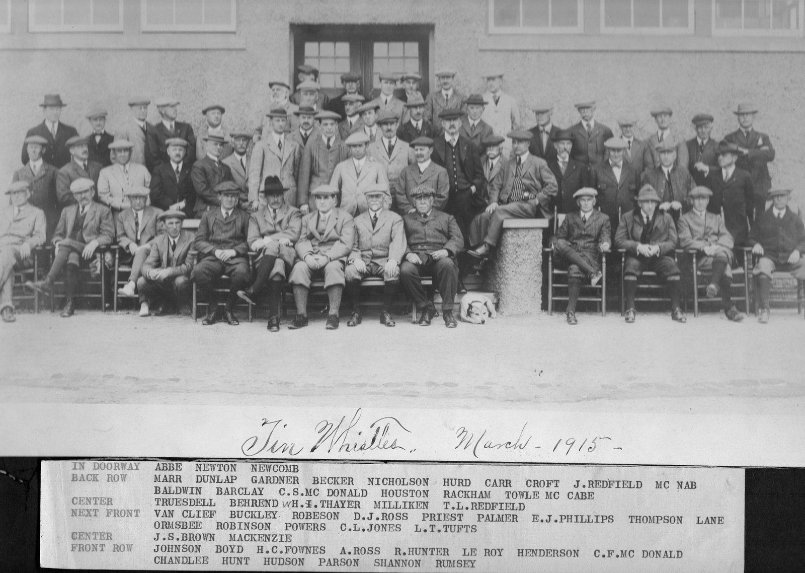 1915 Tin Whistle Group Picture